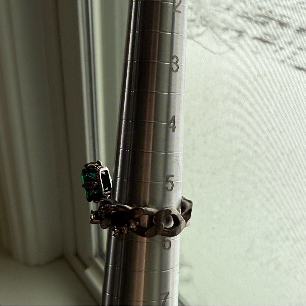 Sterling green zircon ring - Picture 4 of 13